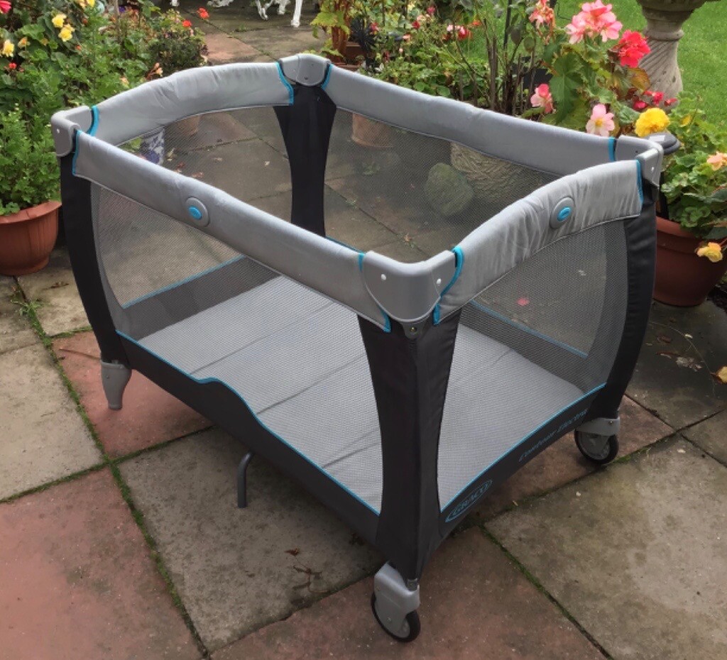 graco travel cot colourful